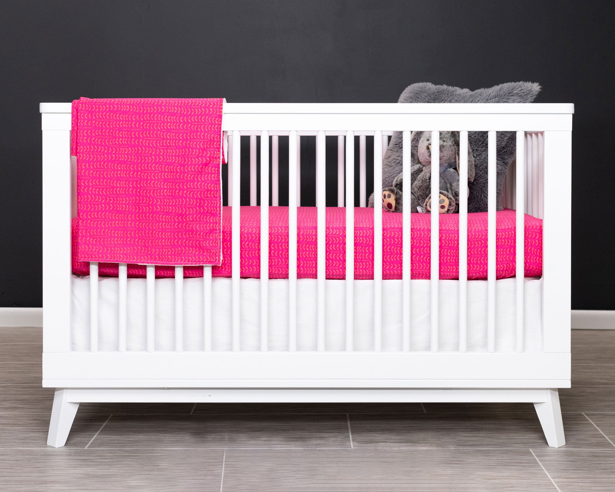Dreamy Ferns - Classic Nursery Bedding Set - Marigold on Fuchsia - Olli+Lime